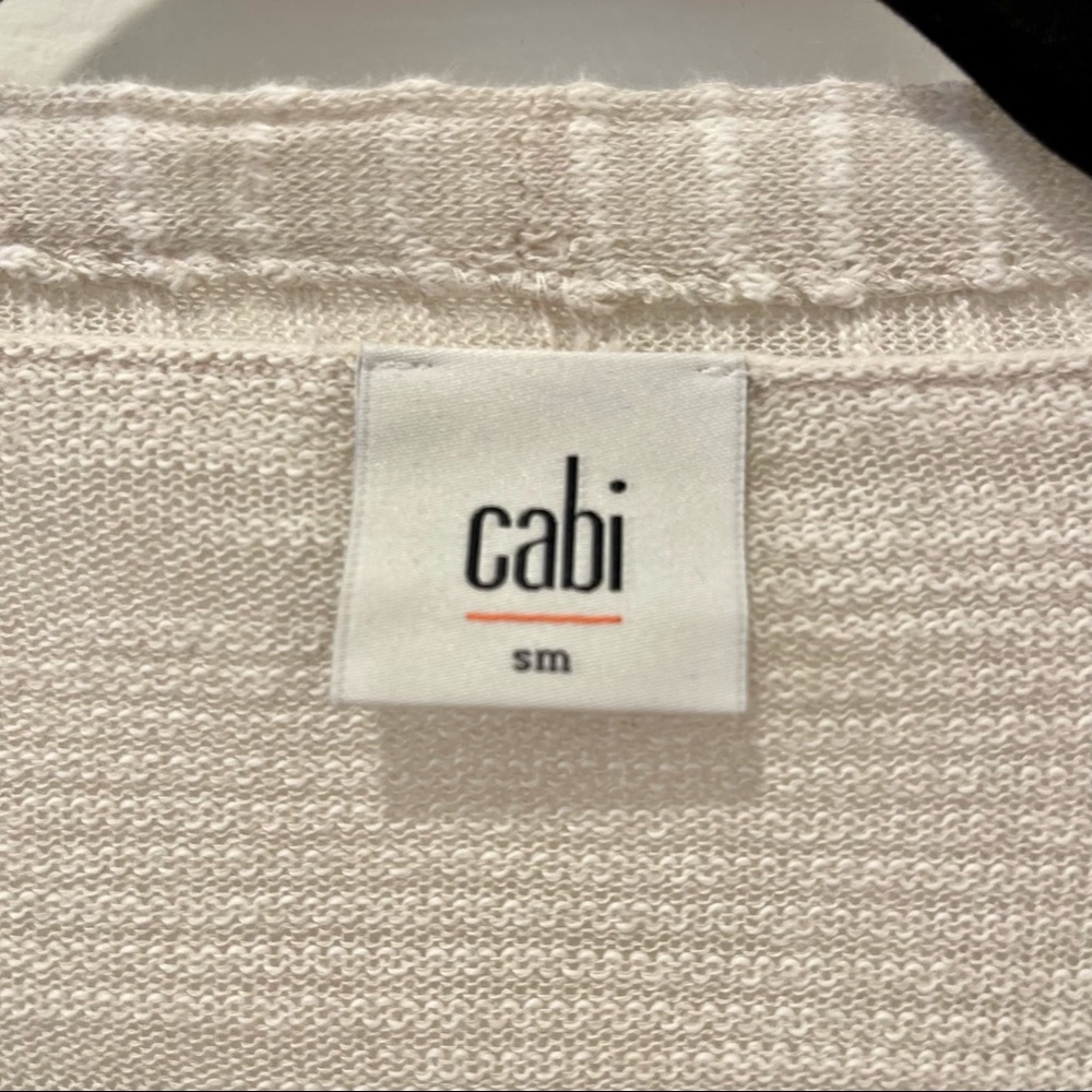 Cabi Nantucket Gray/Cream Long Duster Cardigan Size S - Picture 8 of 10